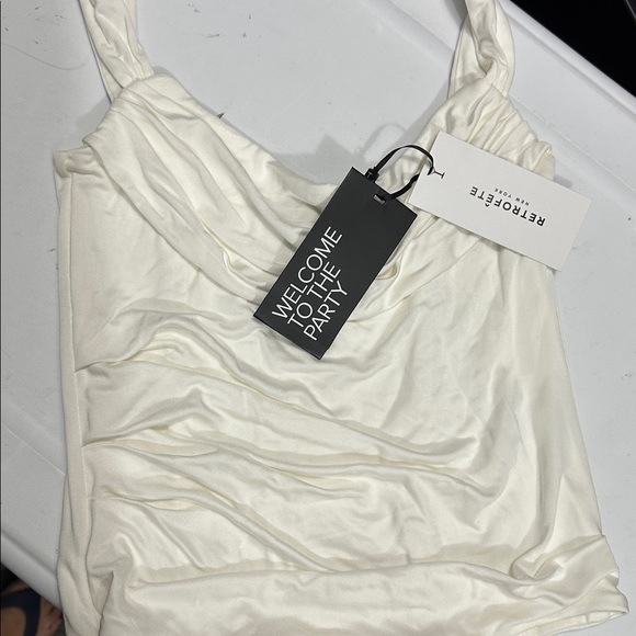Retrofête LOWIS TOP Elegant‎ White Sleeveless Top MSRP $328 NWT Size S - Picture 4 of 4